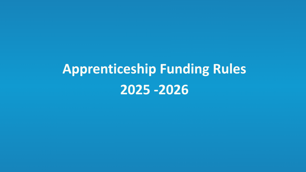 Apprenticeship Funding Rules 2025-2026